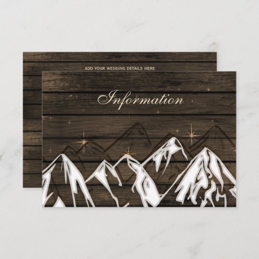 バーンウッドキャンピングマウンテンズ結婚ーズ詳細カード エンクロージャーカード (正面/裏面)