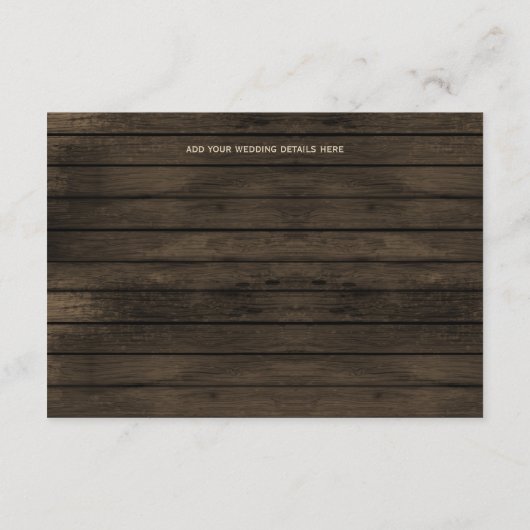 バーンウッドキャンピングマウンテンズ結婚ーズ詳細カード エンクロージャーカード (裏面)