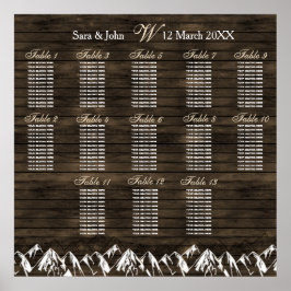 バーンウッドキャンピング素朴マウンテンシーティングプラン ポスター