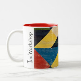 バーンウッドキ絵を描ルトワーク素朴ショップマグ ツートーンマグカップ