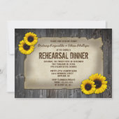 バーンウッドサンフラワーリハーサルディナー招待状 招待状 (正面)
