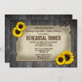 バーンウッドサンフラワーリハーサルディナー招待状 招待状 (正面/裏面)