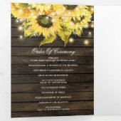 バーンウッドストリングライトサンフォワーズフォト結婚ズ 三つ折りプログラム (内部最初)