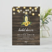 バーンウッドストリングライトサンフラワーズブライダルシャワー 招待状 (スタンド正面)