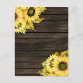 バーンウッドストリングライトサンフラワーランタン結婚ズ エンクロージャーカード (裏面)