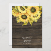 バーンウッドストリングライトサンフラワーランタン結婚ズ 招待状 (裏面)