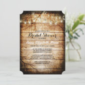 バーンウッドストリングライト素朴ブライダルシャワー 招待状 (スタンド正面)