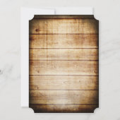 バーンウッドストリングライト素朴ブライダルシャワー 招待状 (裏面)