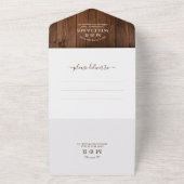 バーンウッドストリングライト4フォトQRコード結婚ズ オールインワン招待状 (外側)