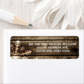 バーンウッドスノーフレーク素朴冬のウェディングラベル ラベル (インサイチュ)