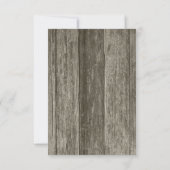 バーンウッドチャ素朴ックボードカントリーウェディングRSVP 出欠カード (裏面)