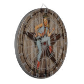 バーンウッドテキサス州スターウエスタンカントリー女性のカーボーイ ダーツボード (正面左)