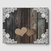 バーンウッドハートストリングライトフローラレース結婚ズ ゲストブック (裏面)