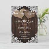 バーンウッドバーラップハートフローラレースカントリーウェディング セーブザデート (スタンド正面)