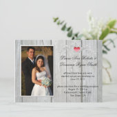 バーンウッドピンクハートの後結婚の写真 招待状 (スタンド正面)