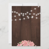 バーンウッドピンク赤面バラ牡丹の誕生日パーティー 招待状 (裏面)