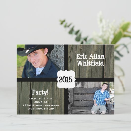 バーンウッドフォト卒業発表招待状 招待状 (スタンド正面)
