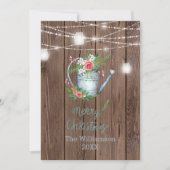 バーンウッドブラシスクリプトメリークリスマスフローラ シーズンカード (正面)