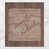 バーンウッドベアーカントリー結婚式ワインラベル ワインラベル (シングルラベル)