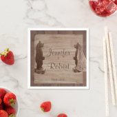 バーンウッドベアーズカントリーウェディングナプキン スタンダードカクテルナプキン (インサイチュ)