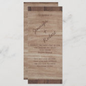 バーンウッドベアーズカントリーウェディングプログラム プログラム (正面/裏面)