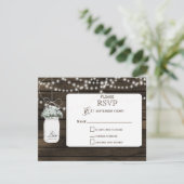 バーンウッドベビーのブレスメイソンのジャースウェディングRSVP 出欠カード (スタンド正面)