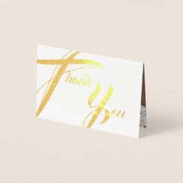 バーンウッドホワイトレース結婚の感謝 箔カード