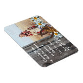 バーンウッドホースシューズデイジー日付写真を保存 マグネット (右側)