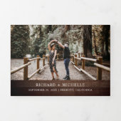 バーンウッドボホパンプキンオータム素朴ム秋の結婚式 三つ折り招待状 (カバー)