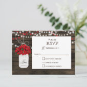 バーンウッドポインセチア石工のジャルスチックな結婚式の出品 出欠カード (スタンド正面)