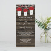 バーンウッドポインセティアスのメーソンジャーのウェディングプログラム プログラム (スタンド正面)