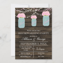 バーンウッドメイソンジャース素朴な引っ越し祝いパーティー 招待状