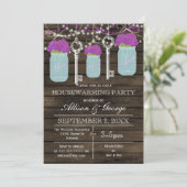 バーンウッドメイソンジャース鍵素朴な引っ越し祝いパーティー 招待状 (スタンド正面)