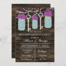 バーンウッドメイソンジャース鍵素朴な引っ越し祝いパーティー