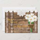 バーンウッドメイソンジャール – ホワイトデイジーブライダルシャワー 招待状 (正面)