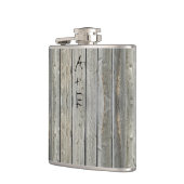 バーンウッドユアイニシャルミスターヒップスターヴィンテージレトロ フラスク (左)