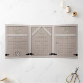 バーンウッドユ素朴ーカリプスクレストエレガントウェディング 三つ折り招待状 (内部)