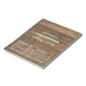 バーンウッドライツアクア結婚式の引き出物キャンディラッパー ノートパッド (回転)