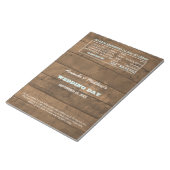 バーンウッドライツアクア結婚式の引き出物キャンディラッパー ノートパッド (アングル)