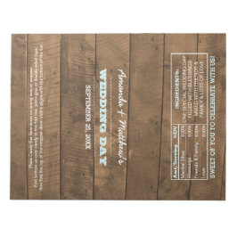 バーンウッドライツアクア結婚式の引き出物キャンディラッパー ノートパッド