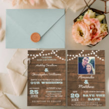 バーンウッドライツアクア結婚式招待状