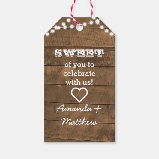 バーンウッドライツホワイト文字ギフトまたはメッセージカード ギフトタグ (正面)