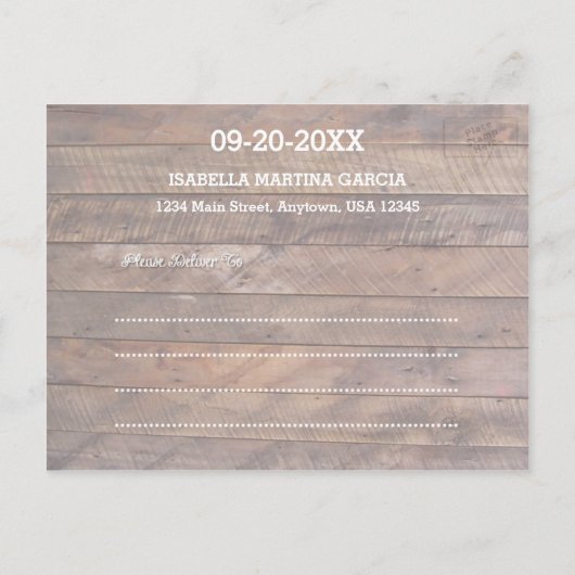 バーンウッドライトアクアクアクアクキンセニェラ救写真日付 案内ポストカード (裏面)