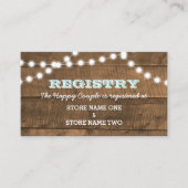 バーンウッドライトアクアブライダル結婚ズレジストリ エンクロージャーカード (正面)