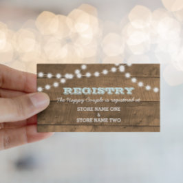 バーンウッドライトアクアブライダル結婚ズレジストリ エンクロージャーカード