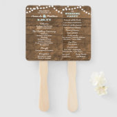 バーンウッドライトアクア結婚式 プログラムハンドファン ハンドファン (正面&裏面)