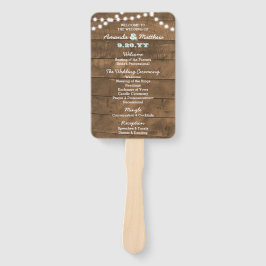 バーンウッドライトアクア結婚式 プログラムハンドファン ハンドファン