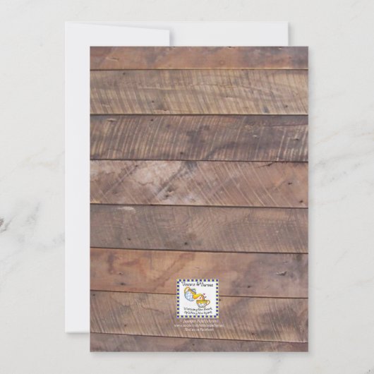 バーンウッドライトイエローブライダルシャワー 招待状 (裏面)