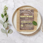 バーンウッドライトイエローブライダルシャワー 招待状