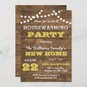 バーンウッドライトゴールデン引っ越し祝いパーティー招待状 招待状 (正面/裏面)